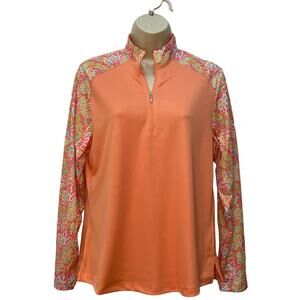 BERMUDA SANDS, MEDIUM,ORANGE, ECO FRIENDLY SWIMTOP